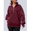 imageAUTOMET Womens Quarter Zip Oversized Sweatshirts Teen Fleece Pullover Hoodies 2025 Mock Neck Sweater Fall Workout JacketWinered