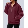 imageAUTOMET Womens Quarter Zip Oversized Sweatshirts Teen Fleece Pullover Hoodies 2025 Mock Neck Sweater Fall Workout JacketWinered